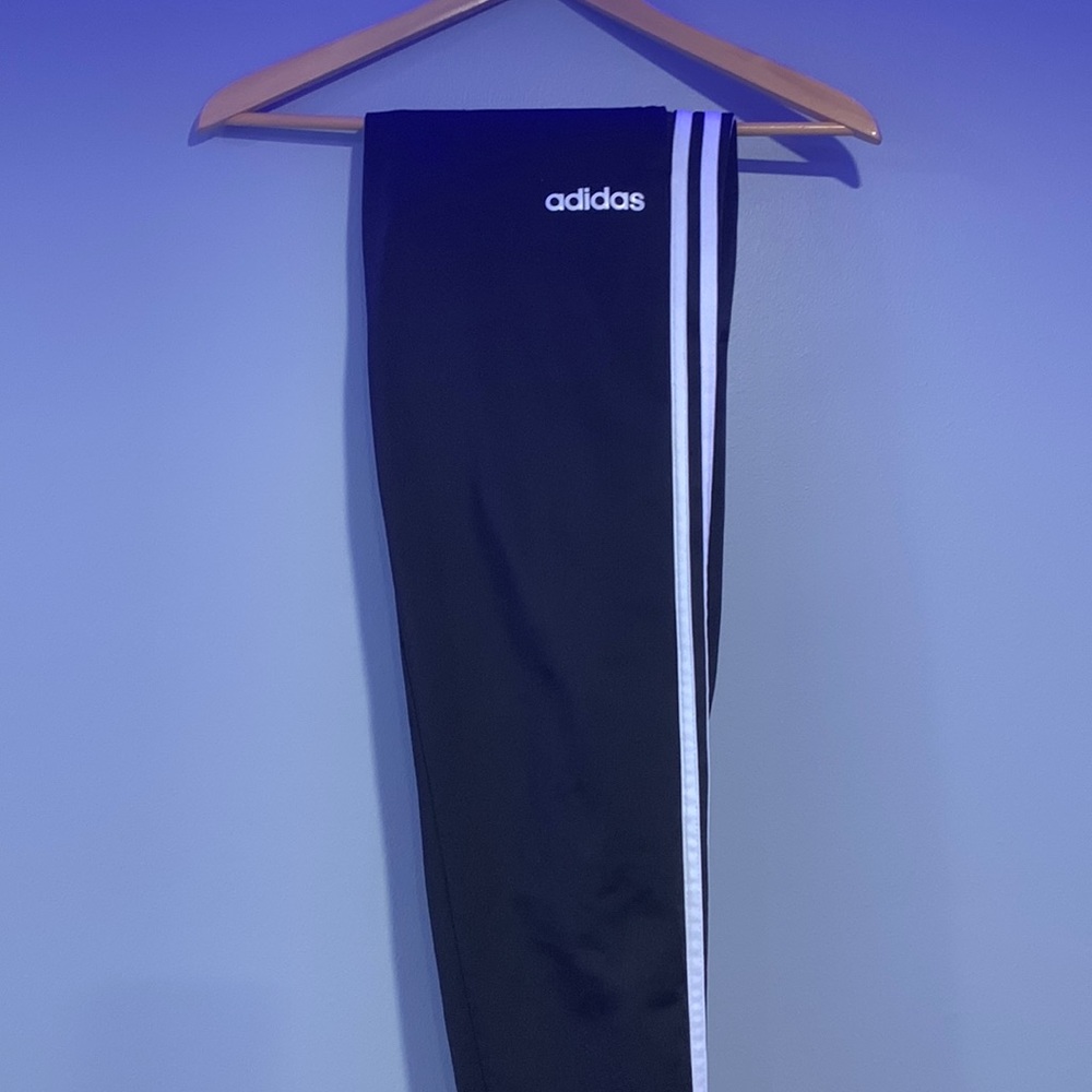 Adidas Sweatpants: Adidas Men's Essentials 3-Stripes Tapered Tricot Pants S